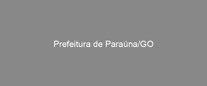 Provas Anteriores Prefeitura de Paraúna/GO